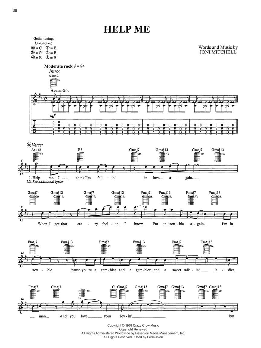 Joni Mitchell Guitar Anthology