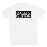 Acoustic Guitar T Shirt, White