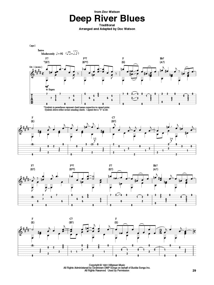 ギタースコア ドク･ワトソン ギターアンソロジー Doc Watson Guitar Anthology – Acoustic Guitar