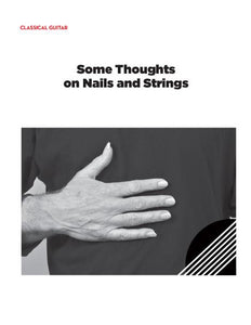 Classical Guitar: Some Thoughts on Nails and Strings