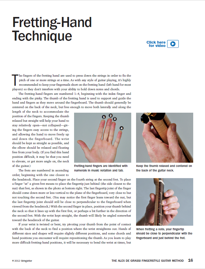 Alex de Grassi Fingerstyle Guitar Method – Acoustic Guitar