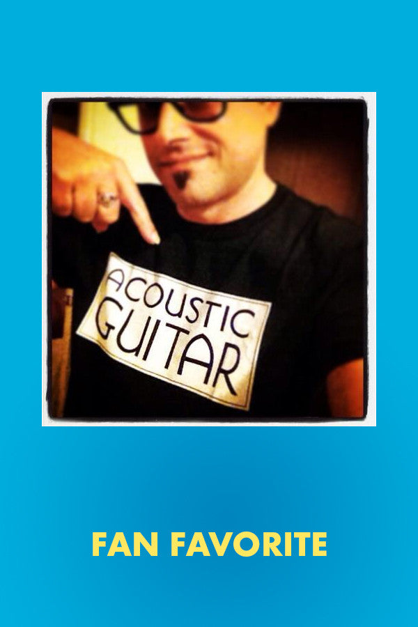 Acoustic Guitar T Shirt, Black