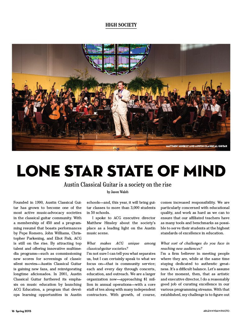 Classical Guitar: No. 377, Spring 2015