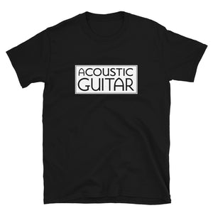 Acoustic Guitar T Shirt, Black